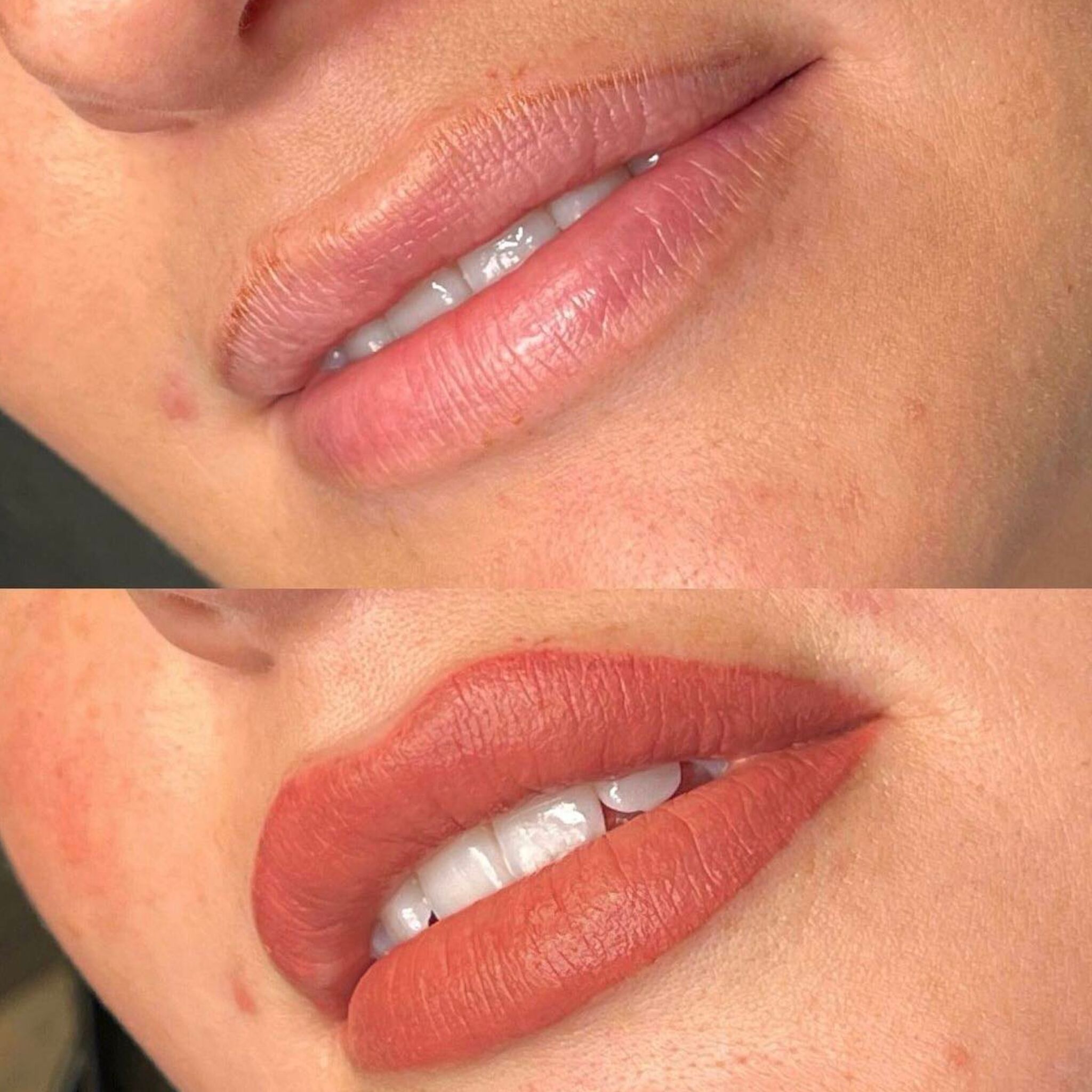 Natural lip color enhancement with lip blush